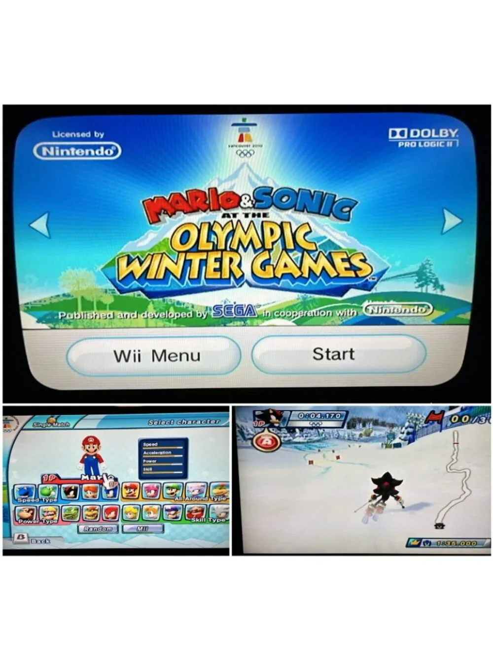 Mario & Sonic London 2012 Olympic Games & Winter Games Wii CIB Complete Tested